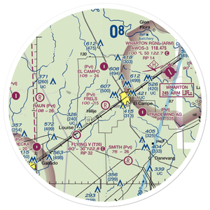 Frels Airport (2TE4) VFR Sectional Sticker (30 mile)