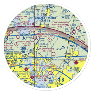 Weems Farm Airport (2TE3) VFR Sectional Sticker (30 mile)