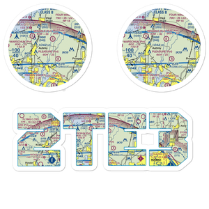 Weems Farm Airport (2TE3) VFR Sectional Sticker Pack