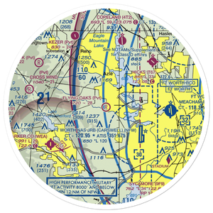 Flying Oaks Airport (2TE2) VFR Sectional Sticker (30 mile)