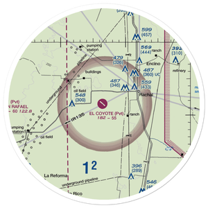 El Coyote Ranch Airport (2TA8) VFR Sectional Sticker (30 mile)