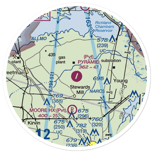 Pyramid Ranch Airport (2TA6) VFR Sectional Sticker (20 mile)