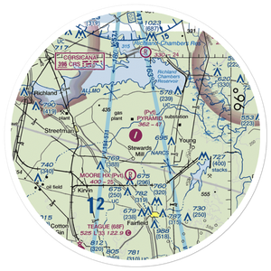 Pyramid Ranch Airport (2TA6) VFR Sectional Sticker (30 mile)