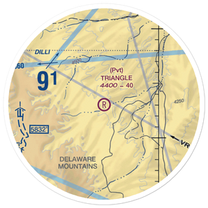 Triangle Ranch Private Airport (2TA3) VFR Sectional Sticker (20 mile)