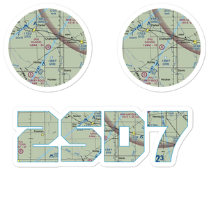 Dangel Airport (2SD7) VFR Sectional Sticker Pack