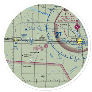 Nicolaisen Airport (2SD4) VFR Sectional Sticker (30 mile)