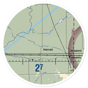 Bollweg Farm Airport (2SD3) VFR Sectional Sticker (20 mile)