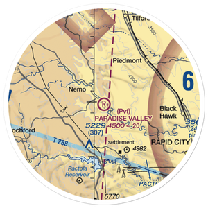 Paradise Valley Airport (2SD0) VFR Sectional Sticker (20 mile)