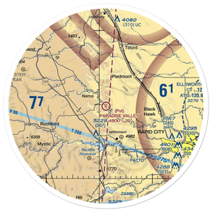 Paradise Valley Airport (2SD0) VFR Sectional Sticker (30 mile)