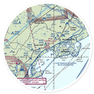 Laurel Hill Farms Airport (2SC7) VFR Sectional Sticker (30 mile)