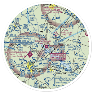 Ridgewood Air Airport (2SC5) VFR Sectional Sticker (30 mile)