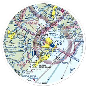 Salty Fare Landng Seaplane Base (2SC4) VFR Sectional Sticker (30 mile)