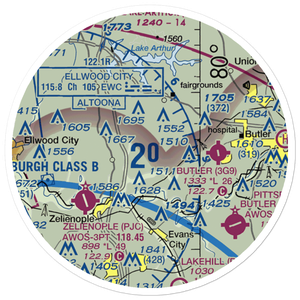 Brennan Personal Use Airport (2PN7) VFR Sectional Sticker (20 mile)