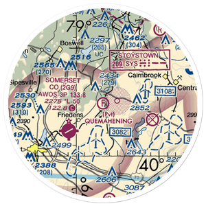 Quemahening Flightpark Ultralightport (2PN4) VFR Sectional Sticker (20 mile)