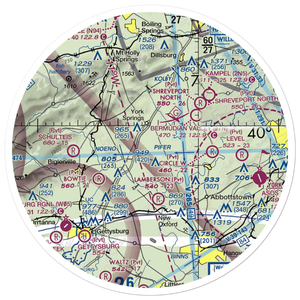 Market Garden Airport (2PN3) VFR Sectional Sticker (30 mile)