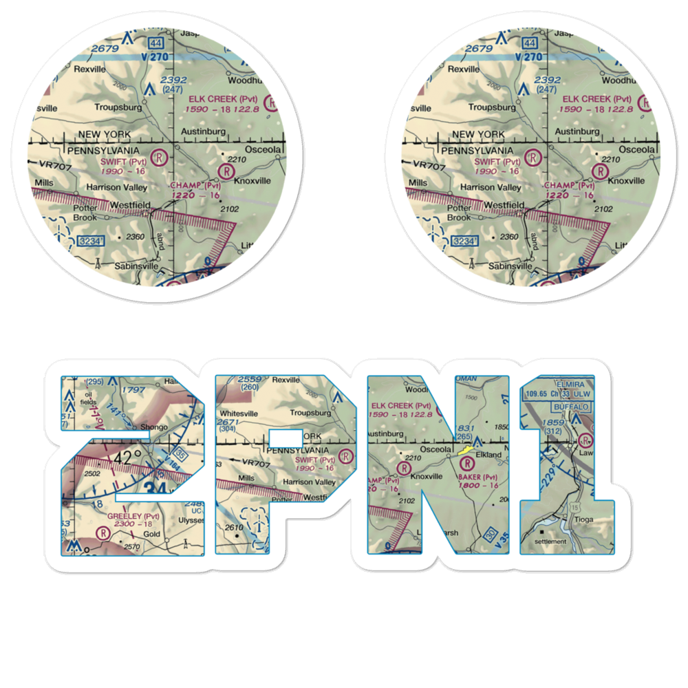Malco Airport (2PN1) VFR Sectional Sticker Pack 