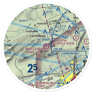 Shulls Airport (2PA8) VFR Sectional Sticker (20 mile)