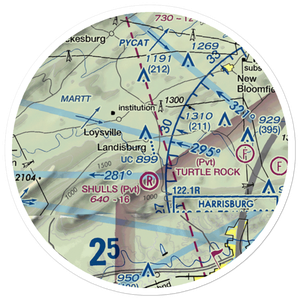 Egolf Airport (2PA7) VFR Sectional Sticker (20 mile)