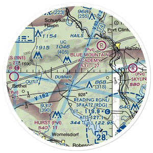 The Old Commonwealth Aerodrome (2PA6) VFR Sectional Sticker (20 mile)