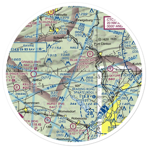 The Old Commonwealth Aerodrome (2PA6) VFR Sectional Sticker (30 mile)