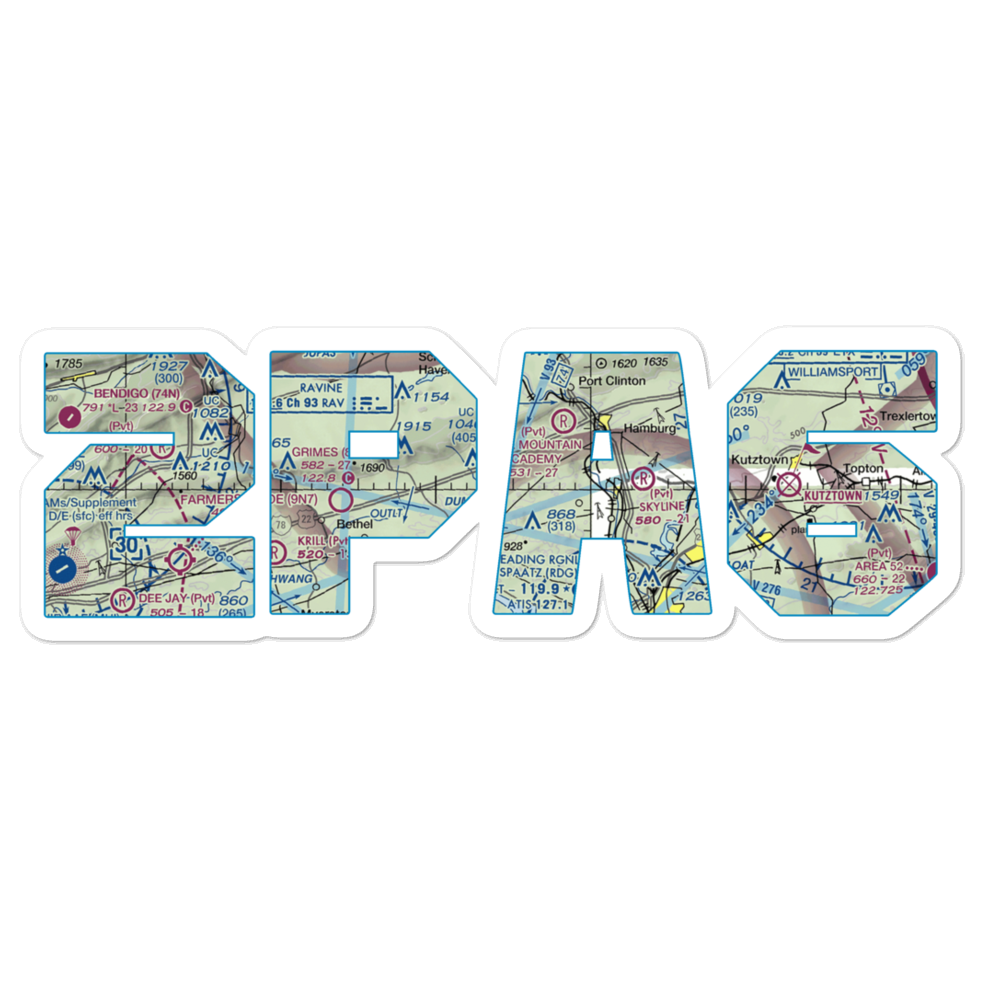The Old Commonwealth Aerodrome (2PA6) VFR Sectional Sticker 