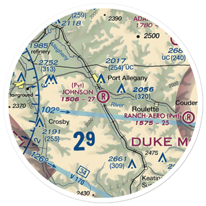 Johnson Airport (2PA5) VFR Sectional Sticker (20 mile)