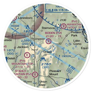 Boden Airport (2PA4) VFR Sectional Sticker (20 mile)