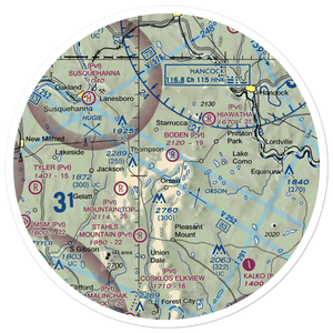 Boden Airport (2PA4) VFR Sectional Sticker (30 mile)