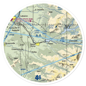 Sweet Home Airport (2OR7) VFR Sectional Sticker (30 mile)