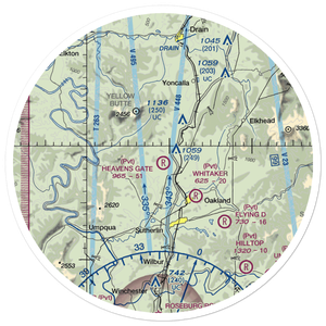 Heavens Gate Ranch Airport (2OR4) VFR Sectional Sticker (30 mile)