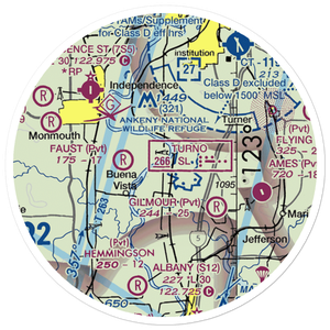 Davidson Field (2OR3) VFR Sectional Sticker (20 mile)