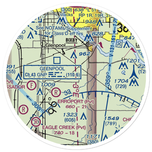 Myers Field Airstrip (2OL2) VFR Sectional Sticker (20 mile)