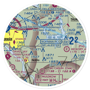 Pata Skyhaven Airport (2OK9) VFR Sectional Sticker (20 mile)