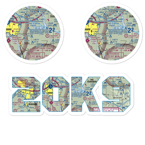 Pata Skyhaven Airport (2OK9) VFR Sectional Sticker Pack