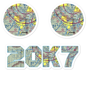 Cole Landing Area Airport (2OK7) VFR Sectional Sticker Pack