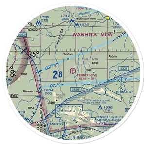 Ferrell Ranch Airport (2OK5) VFR Sectional Sticker (30 mile)