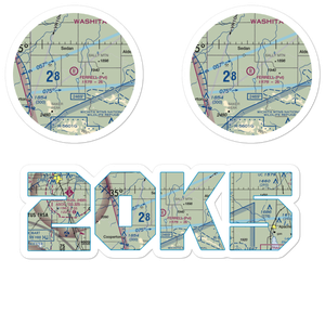 Ferrell Ranch Airport (2OK5) VFR Sectional Sticker Pack