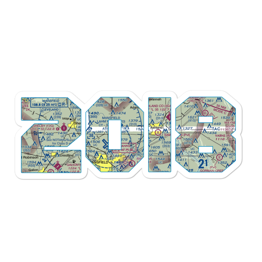 K & D Airways Airport (2OI8) VFR Sectional Sticker 