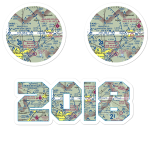 K & D Airways Airport (2OI8) VFR Sectional Sticker Pack