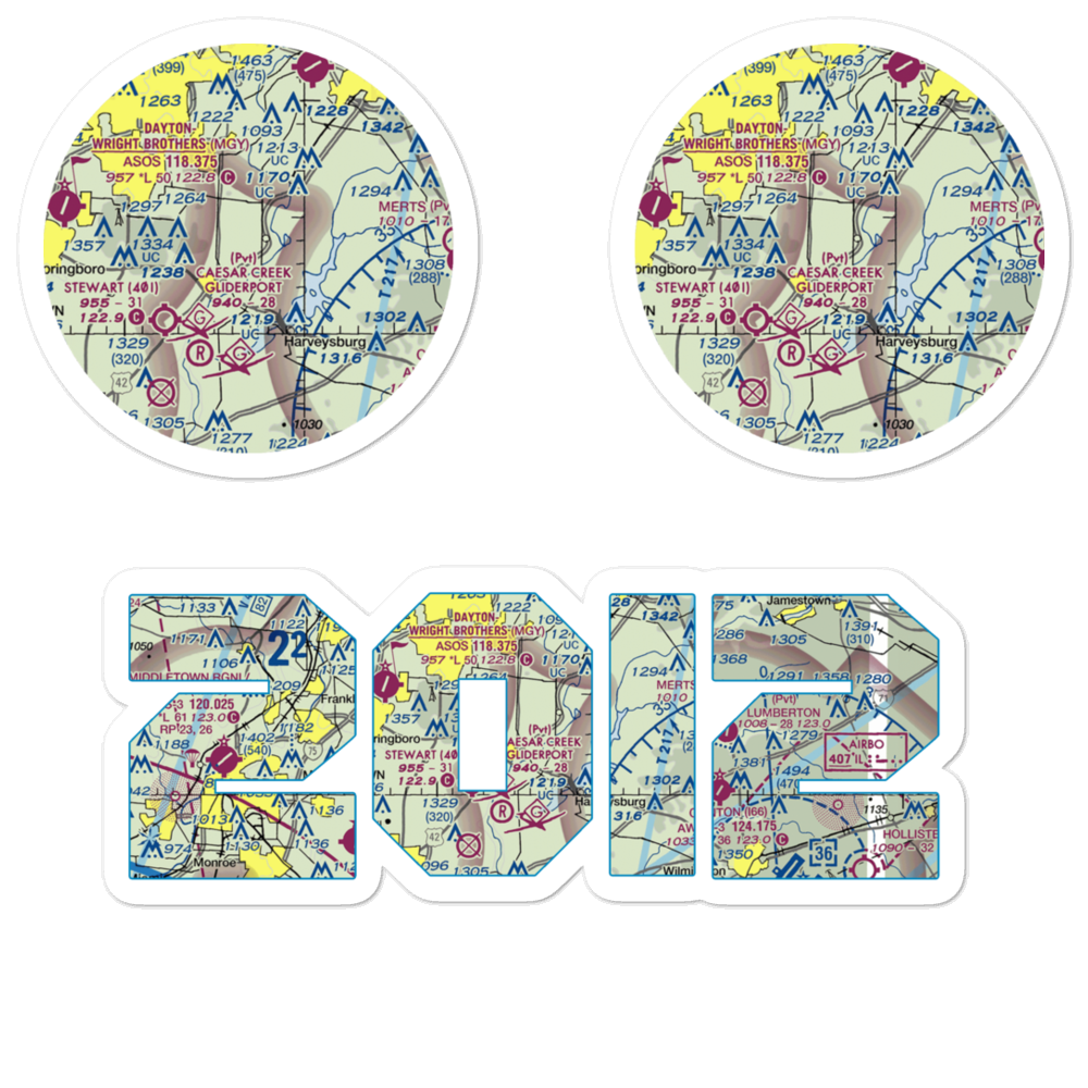 Air Jordan Airport (2OI2) VFR Sectional Sticker Pack 