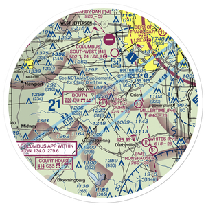 Port-O-John Airport (2OH8) VFR Sectional Sticker (30 mile)