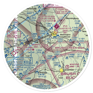 Merritt Airport (2OH2) VFR Sectional Sticker (30 mile)