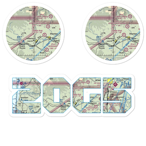 Mendenhall Airstrip (2OG5) VFR Sectional Sticker Pack