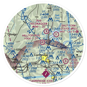Hilltop Airport (2OA6) VFR Sectional Sticker (20 mile)