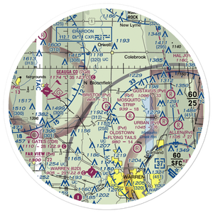 Bristol Airstrip (2OA1) VFR Sectional Sticker (30 mile)