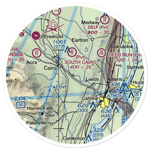 Catskill Valley Airpark (2NY0) VFR Sectional Sticker (20 mile)
