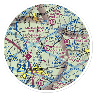 Markle Airport (2NJ6) VFR Sectional Sticker (20 mile)