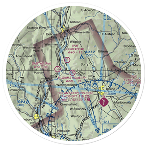 Pilgrim's Home Airfield (2NH5) VFR Sectional Sticker (30 mile)