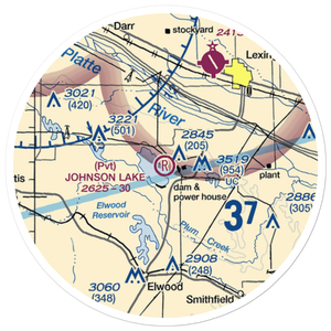 Johnson Lake Airport (2NE0) VFR Sectional Sticker (20 mile)
