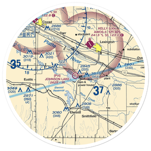 Johnson Lake Airport (2NE0) VFR Sectional Sticker (30 mile)